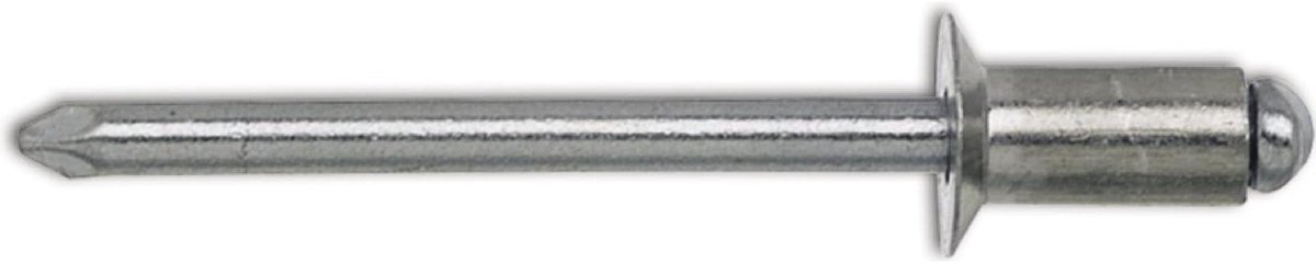 Blindklinknagel Aluminium Staal - Verzonken Klinknagel - Bevestigen van Materialen - Verzonken Kop - 5 x 12 mm - Grijs