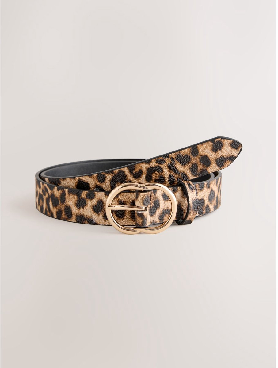 Next - Dames - Standaard PU-riem - Dierenprint