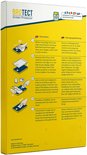 Verpakking van BROTECT screenprotector met installatie-instructies in meerdere talen.