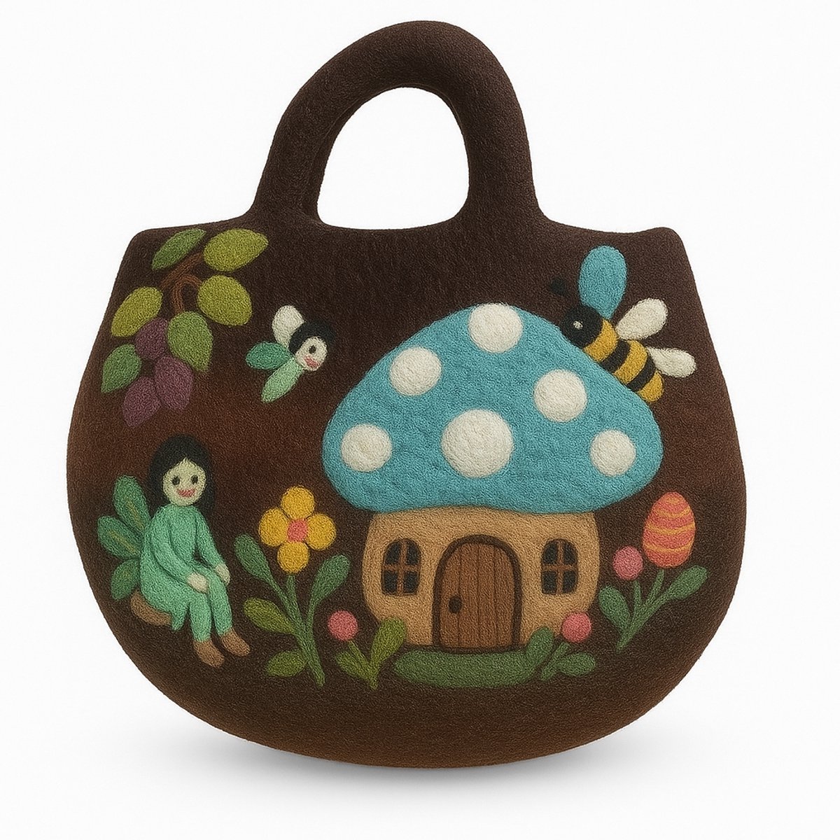 Fairy Garden vilten tas - 35x27cm