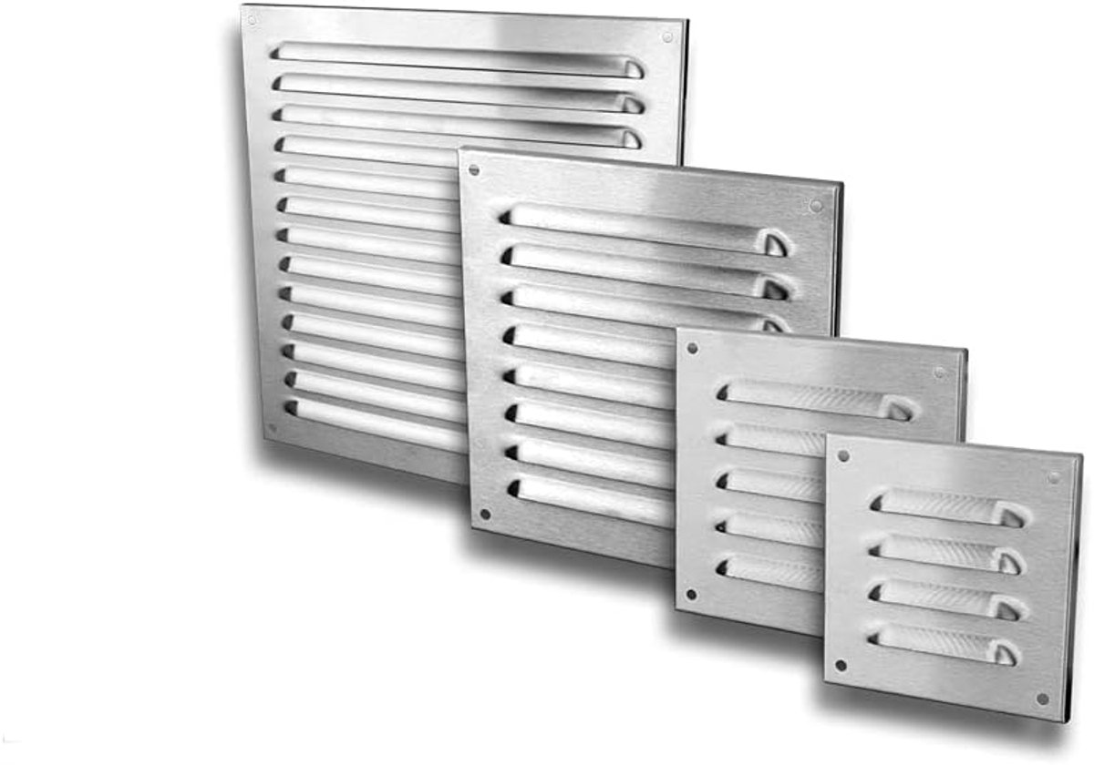 Kiemplaat Roestvrij Staal - Ventilatierooster Plaat - Afdekken Ventilatieopeningen - Gesle
