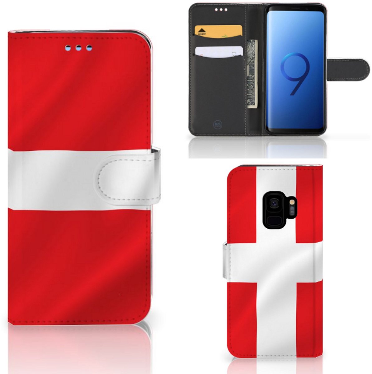 Samsung Galaxy S9 Bookstyle Case Denemarken