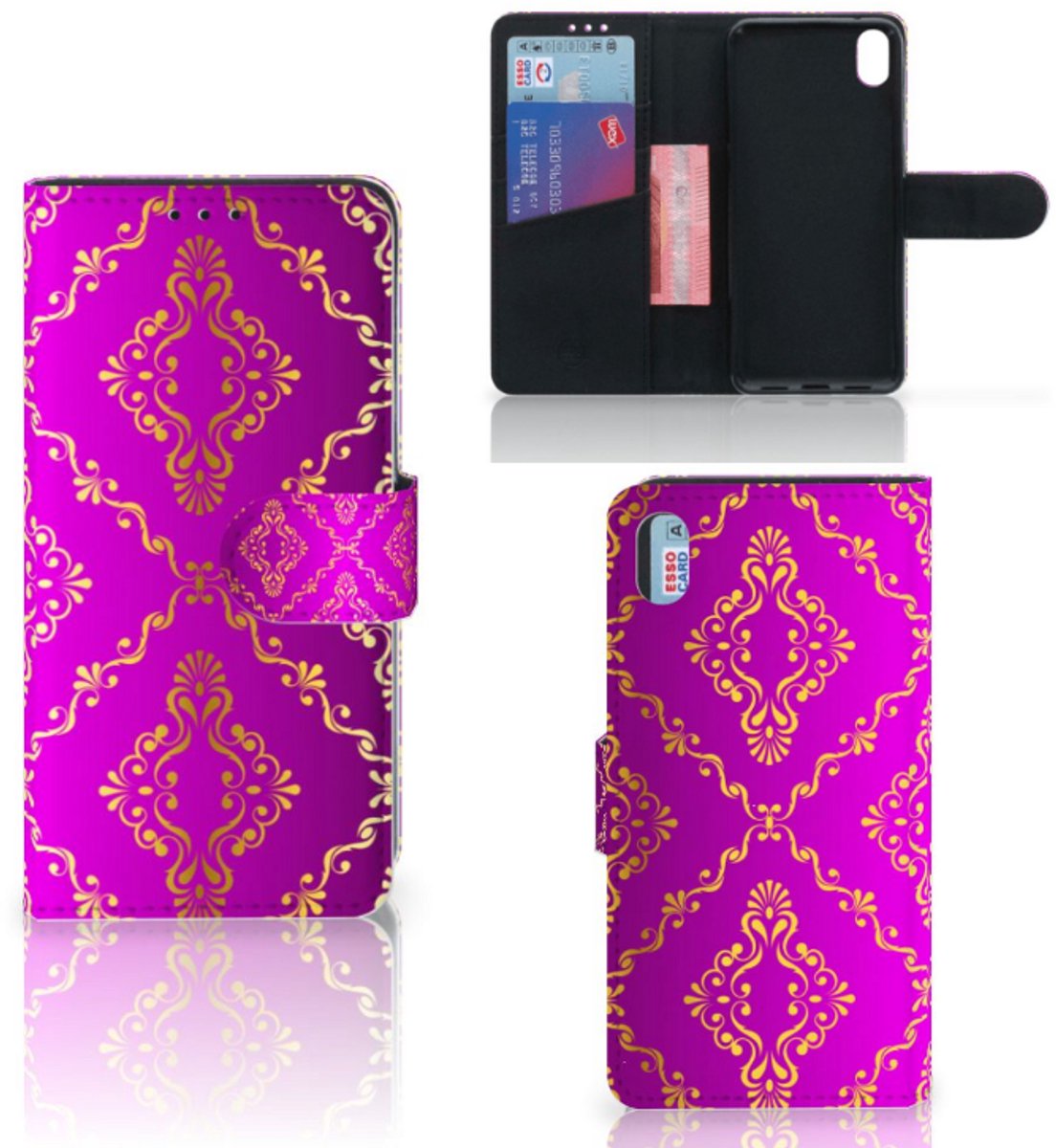 Wallet Case Xiaomi Redmi 7A Barok Roze