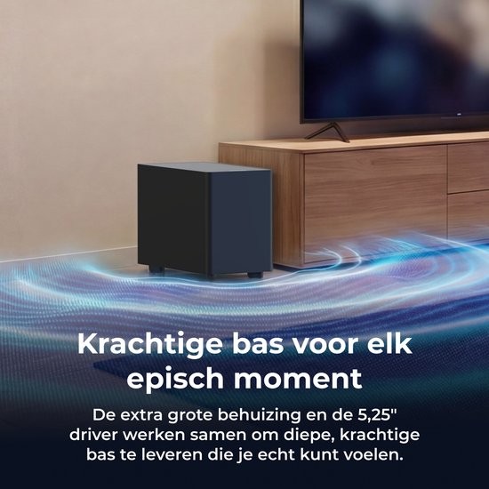 ULTIMEA Poseidon R3T 2.1-kanaals soundbar met draadloze subwoofer, app-bediening, soundbar voor Smart TV, Bluetooth 6.0, HDMI, optisch van Merkloos — afbeelding 5