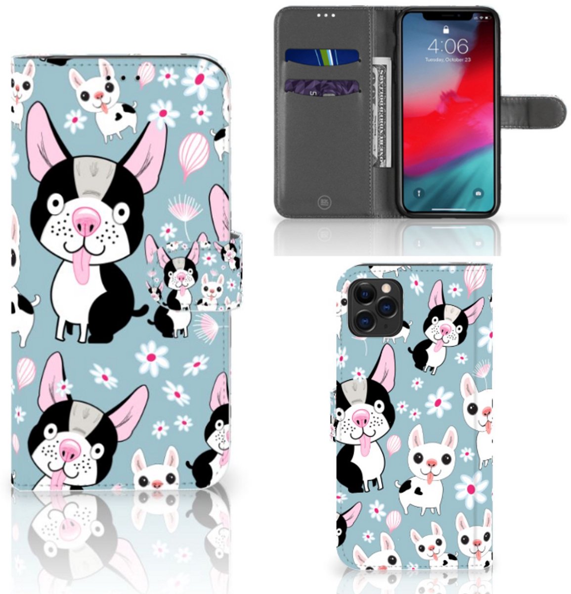 Apple iPhone 11 Pro Max Telefoonhoesje met Pasjes Hondjes
