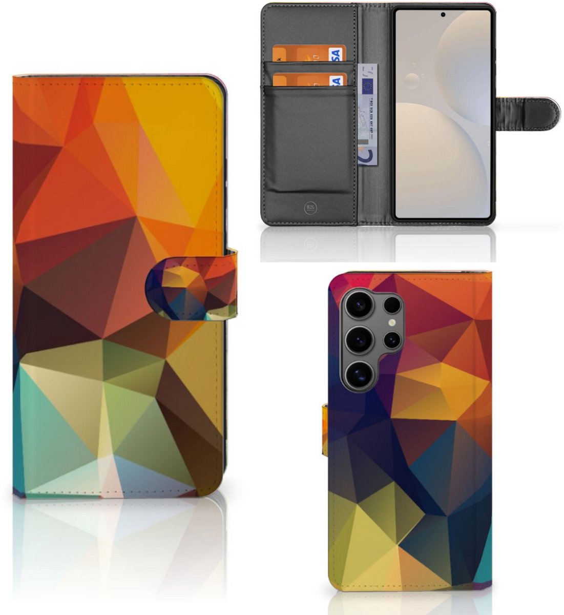 Samsung Galaxy S25 Ultra Book Case Polygon Color