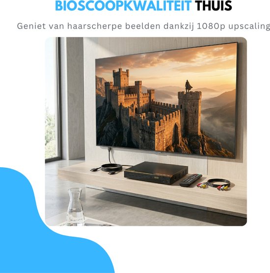 Livista DVD Speler Met HDMI - Full HD 1080P - Afstandsbediening - USB - HDMI/RCA - Zwart van Livista — afbeelding 3