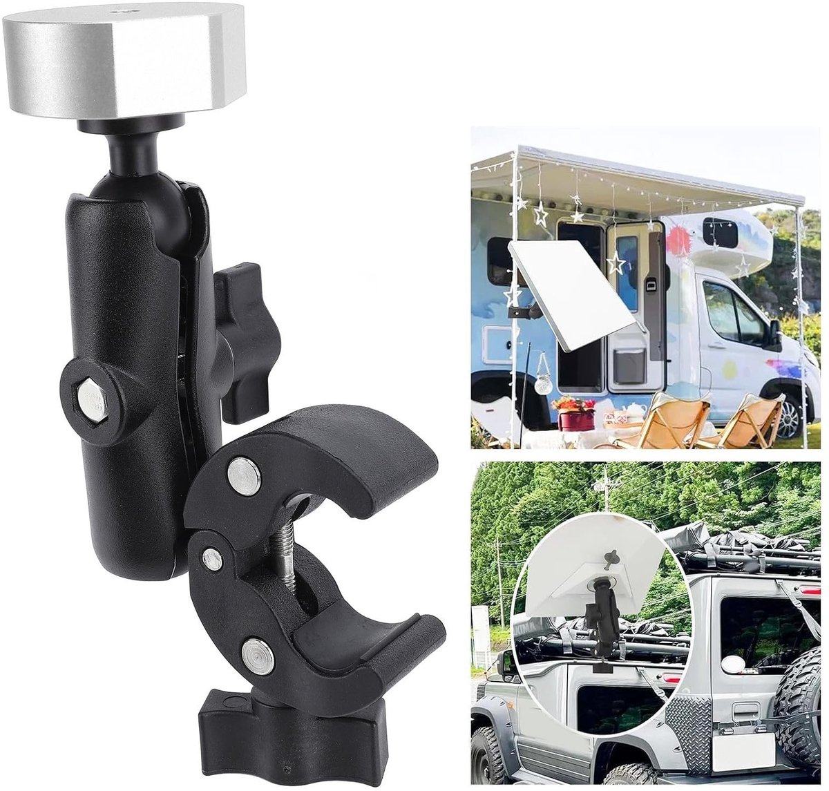 Verstelbare Mini RV Ladder Mount voor Satellietschotel - Lichtgewicht Aluminium Bevestiging