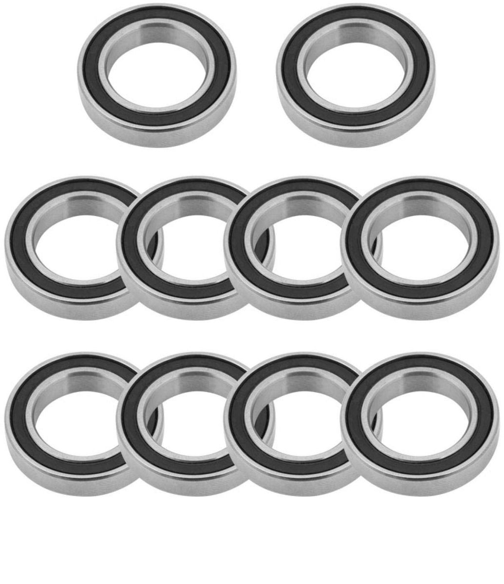 Allecto - Kogellager - Diepgroefkogellagers - Rubber afgedicht - 10 stuks - Industriële toepassingen - 15 x 24 x 5 mm - Betrouwbaar en duurzaam
