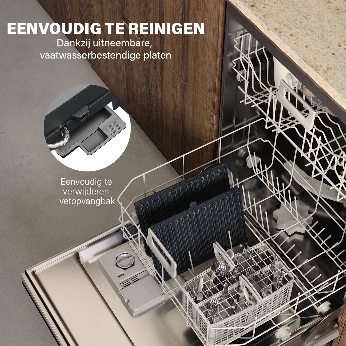 Princess Contactgrill - tosti apparaat - Grill 27,5x18cm - 117502 - 1800W - Uitklapbaar - Uitneembare PFAS-vrije platen - vaatwasserbestendig — cadeau in Kookcadeaus - foto 6