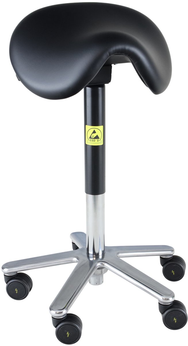 Wesjon ESD zadelkruk - PE508EB - zwart - antistatisch