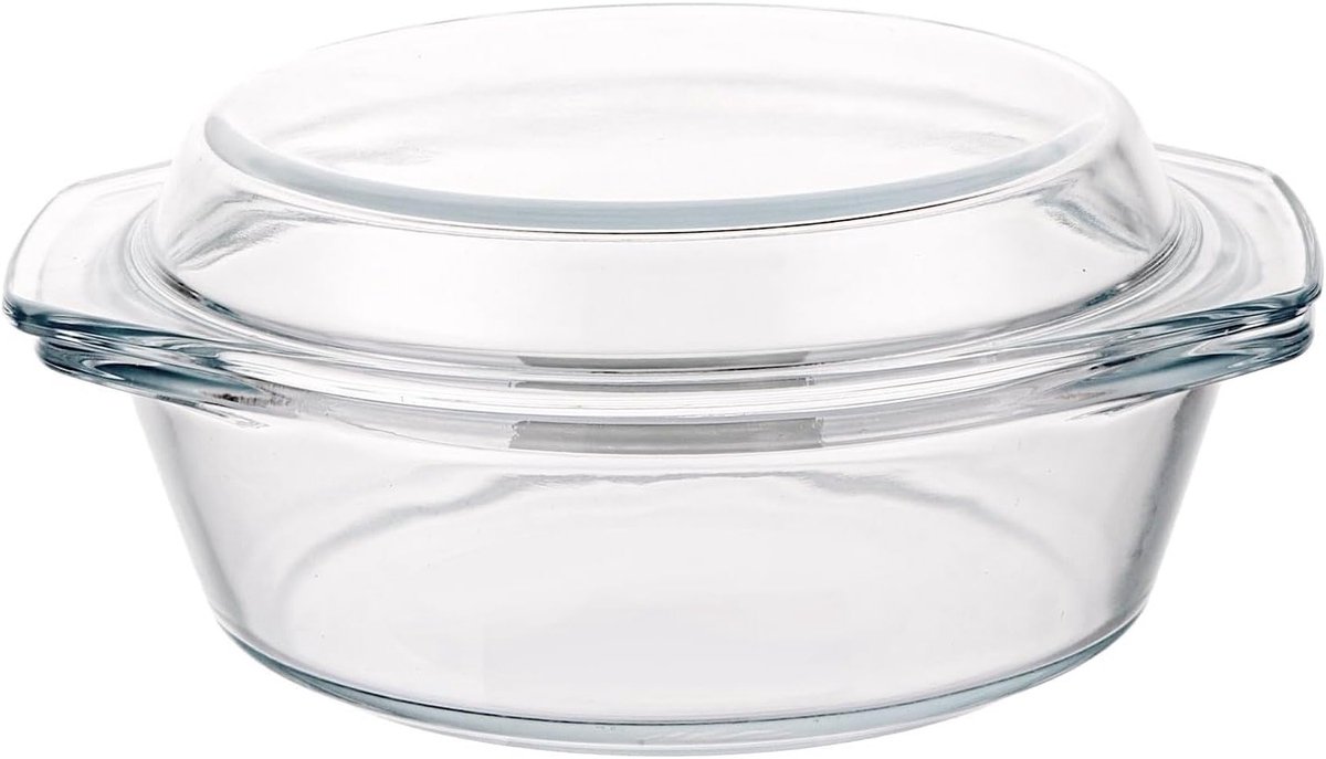 Ronde Ovenschaal van Glas met Deksel - 650 ml - Geschikt voor Magnetron en Oven