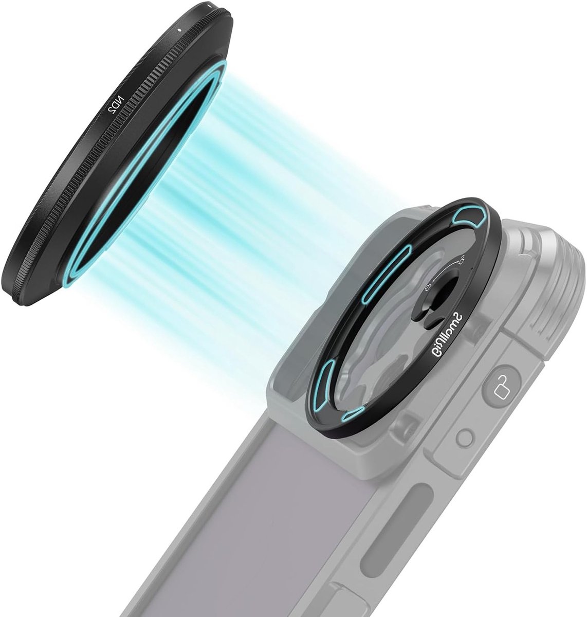 Magnetisch Variabel ND Filter Set 52mm voor Smartphone Houder, VND Filter met M-mount Adapter, Geschikt voor iPhone 15 Series, HD Optisch Glas, 1-5 Stops