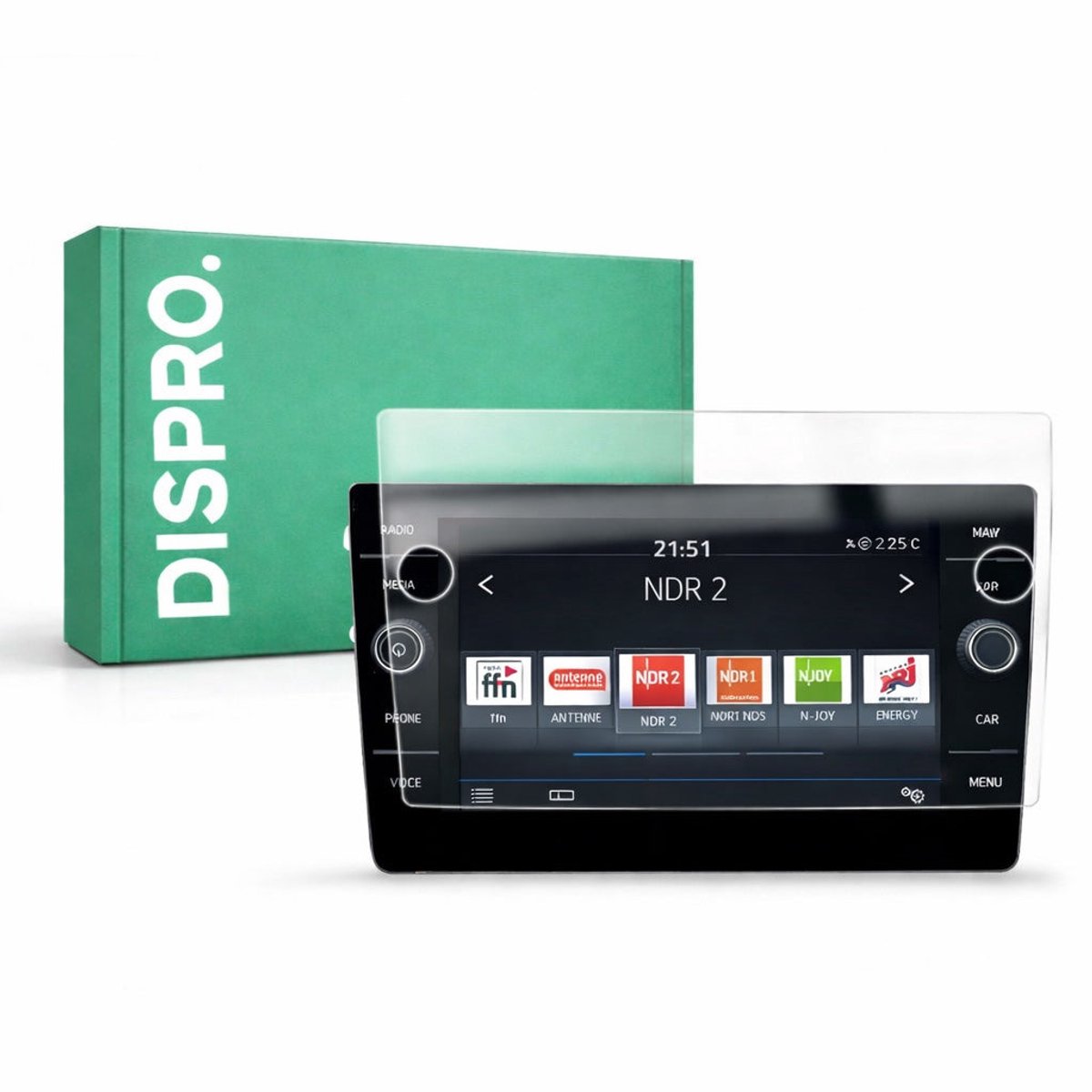 DISPRO Screenprotector Volkswagen T-Roc – Matte Anti-Fingerprint