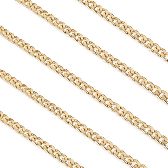 Curb Chain Link Spoel voor Creatieve Projecten, DIY Sieraden en Handwerkaccessoires — afbeelding 5