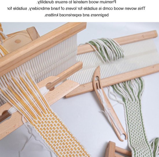 Houten Weefspoel met Glad Oppervlak, Duurzaam Weefgereedschap voor Beginners en Ervaren Wevers, Ideaal voor Borduurwerk en Intricate Patronen Creëren van Merkloos — afbeelding 3
