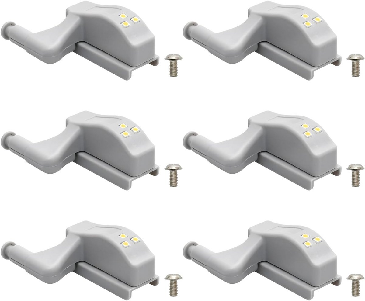 Kastverlichting 6 stuks - LED scharnierlampen - Automatisch verlichten - Warmwit oogcomfor