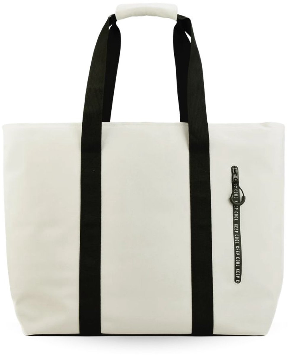 Grote Koeltas/Strandshopper Off-White - Shopper met Koelvak - Strandtas - Grote Boodschappentas