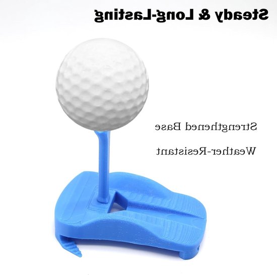 Houder voor Golf Tee met Scharnierbasis - 5 Simulator Tees in Diverse Maten voor Stabiele en Duurzame Golfervaring Thuis en Binnengebruik — afbeelding 3