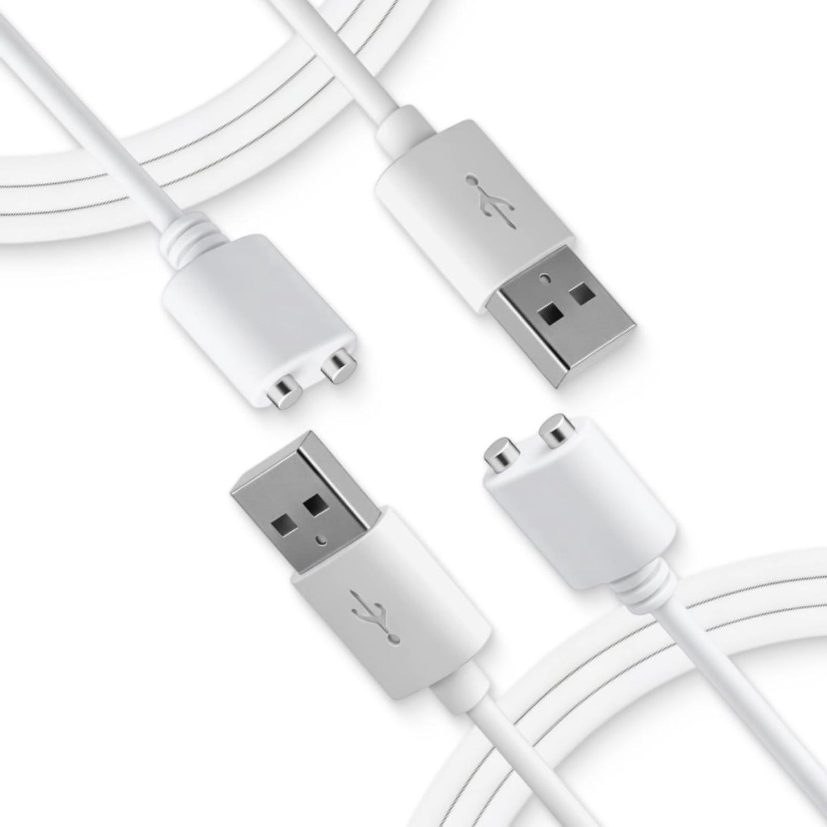 Universele 7mm Magnetische USB Oplaadkabel voor Massagers - Vervangende Kabel met 2 Contactpunten, USB-A Aansluiting, Betrouwbare Verbinding en Duurzaamheid