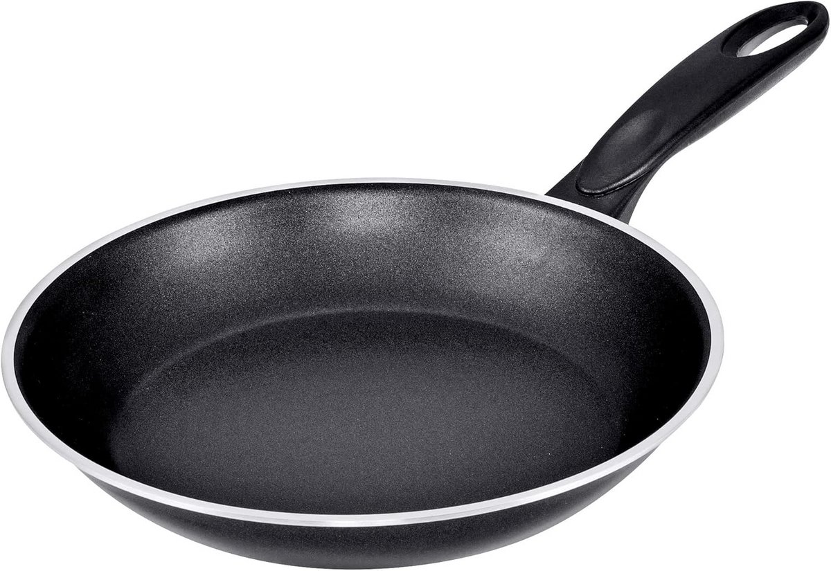 Aluminium Koekenpan - Bakpan Koekenpan - Dagelijks Koken - Dubbele Anti-aanbaklaag - Ø 32 cm - Zwart