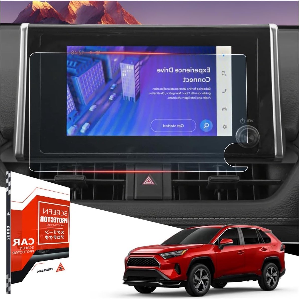 Screen Protector Accessoires voor Navigatiesystemen, 9H Gehard Glas Beschermfolie, Glansbescherming voor Touchscreen en Navigatie 2023-2025