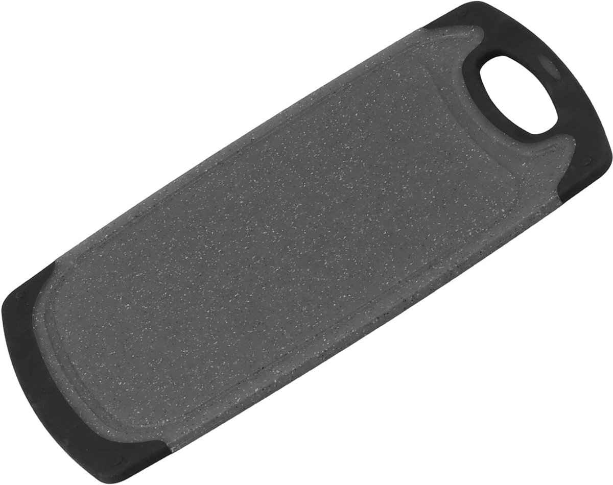 Dubbelzijdige snijplank, 3-delige set, imitatiemarmer, plastic keukengerei (grijs)