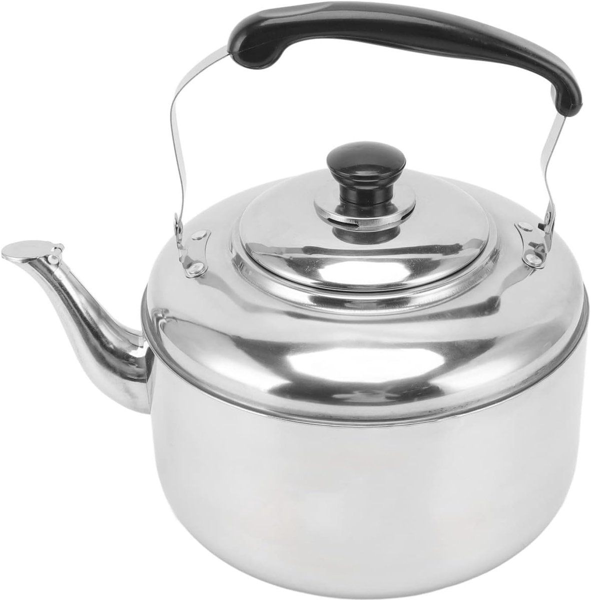 Theeketel 55 Liter - Waterkoker Fluitketel - Snel Water Koken - Inductie Geschikt - 27x24x18 Centimeter - Zilver