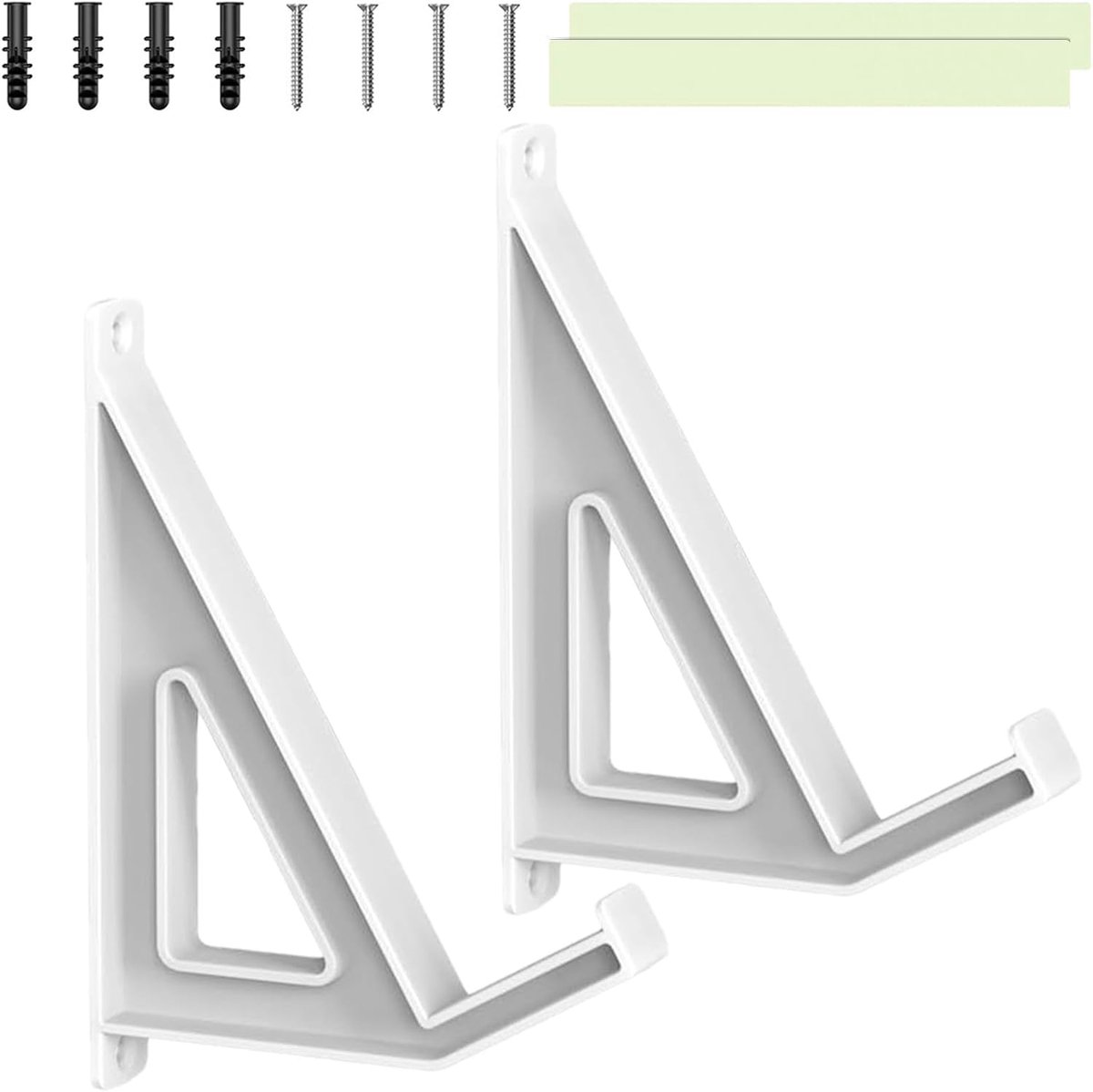 Wandrek Laptop - Opbergrek Computer - Ruimte Besparen - Verstelbaar Ontwerp - 14.7 x 6.5 x 3.8 cm - Wit