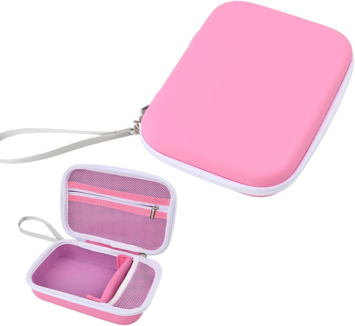 Kindercamera Tas met Opbergruimte en Binnenzak, Perfecte Kerstcadeau voor Jongens en Meisjes - Roze, Geschikt voor Digitale Camera's en Accessoires