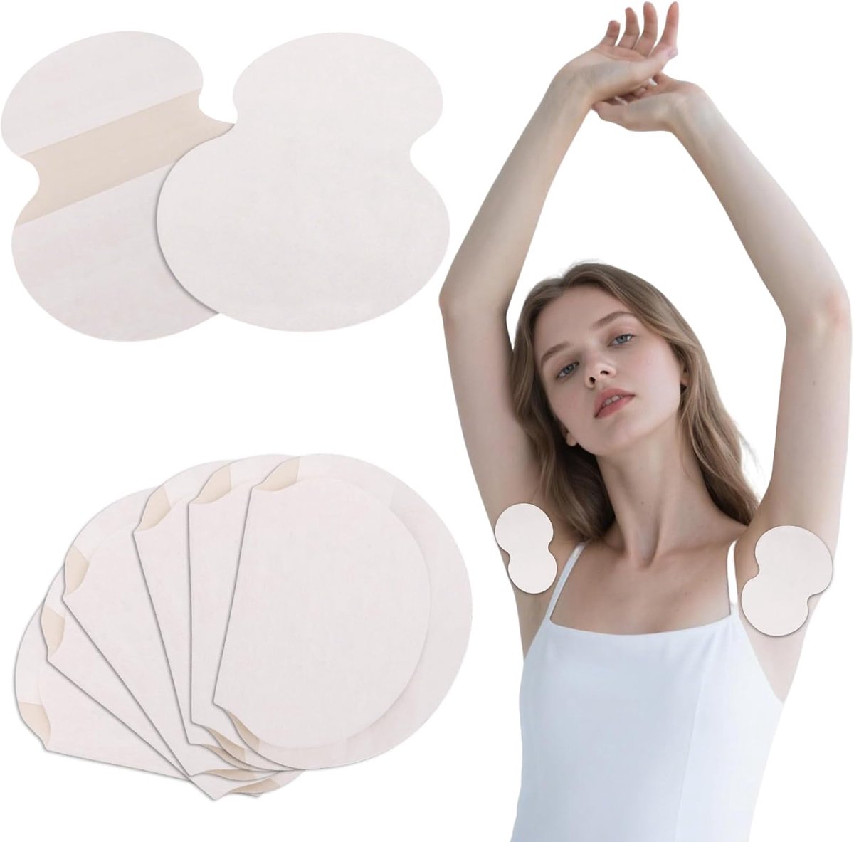 Okselpads Zweetabsorberend - Zelfklevende Pads - Bescherm Kleding - Op Maat Te Snijden - 80 Stuks