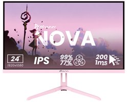 Arozzi Nova 24" Gaming Monitor - Full HD IPS - 200Hz - Roze