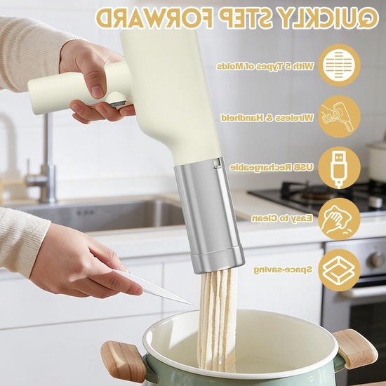 Pasta Machine - Pasta Maker - Pasta Tool - deeg vorm tool van Merkloos — afbeelding 2