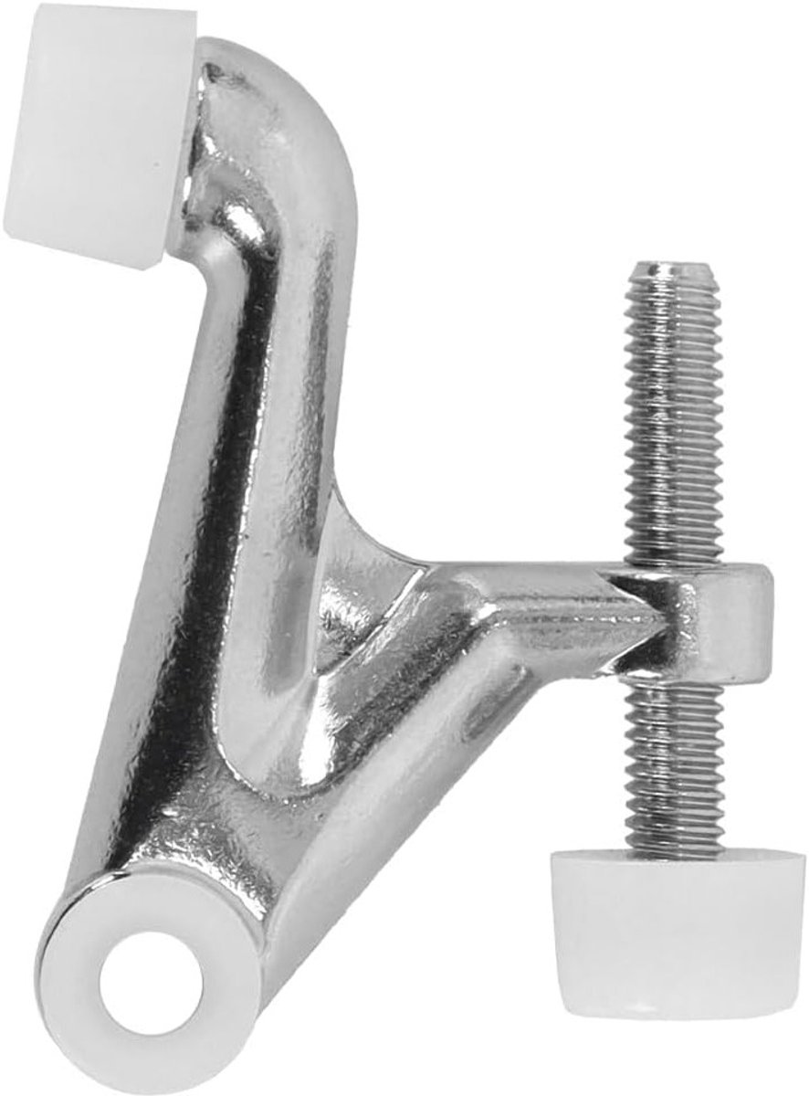 Verstelbare luxe zware deurstopper met zwarte rubberen bumpers voor optimale bescherming van deuren en muren