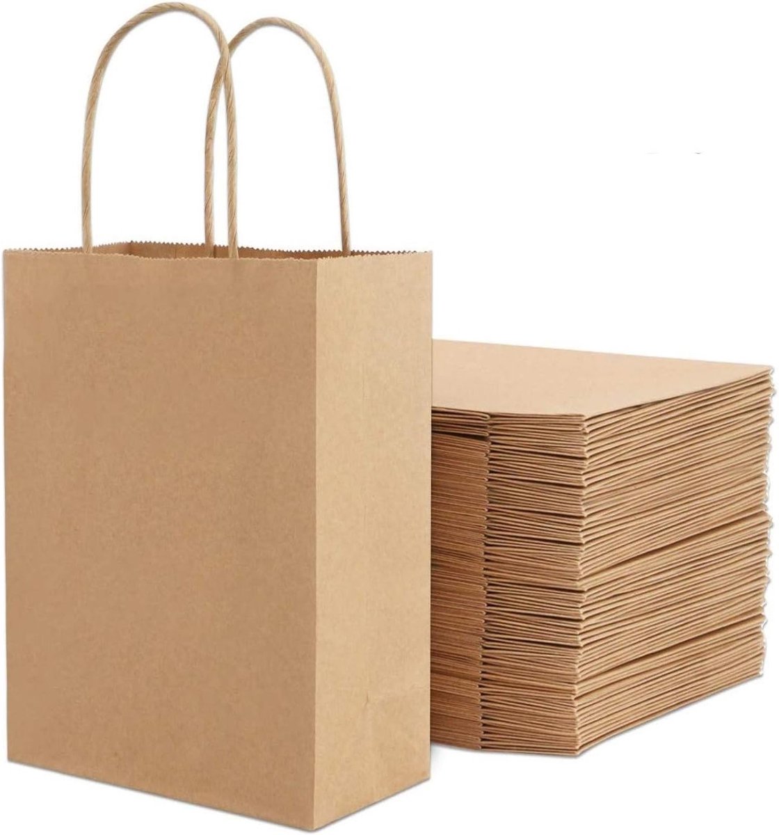 Papieren Tassen Kraft || Papieren Cadeauzakjes Papieren Draagtassen met Handgrepen 32