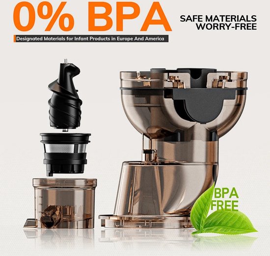 Miui - Slowjuicer - Persmachine - Vruitpers - ijsmachine - Keuken apparaat - Met zeef - 1000ml - 60RPM - 250W van Miui — afbeelding 2