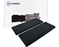 Filtre à charbon AllSpares (2 pièces) pour Hottes aspirantes adapté à Novy Monoblock 692060 (370x149x20mm)