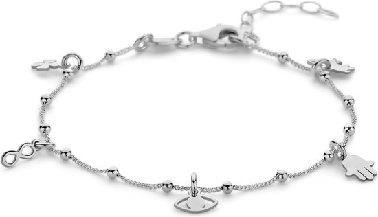 New Bling - 9NB-1415 - bracelet en argent avec porte-bonheur - argent sterling 925 - plaqué rhodium