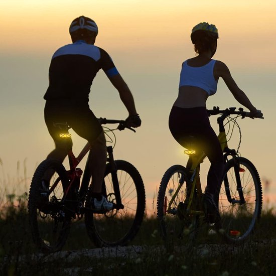 Fietslicht voor en achter, achterlicht, fiets, knipperlicht, elektrische scooter, licht, krachtig, kunststof, mountainbike, voor fietsen in de open lucht, wit, Freesize