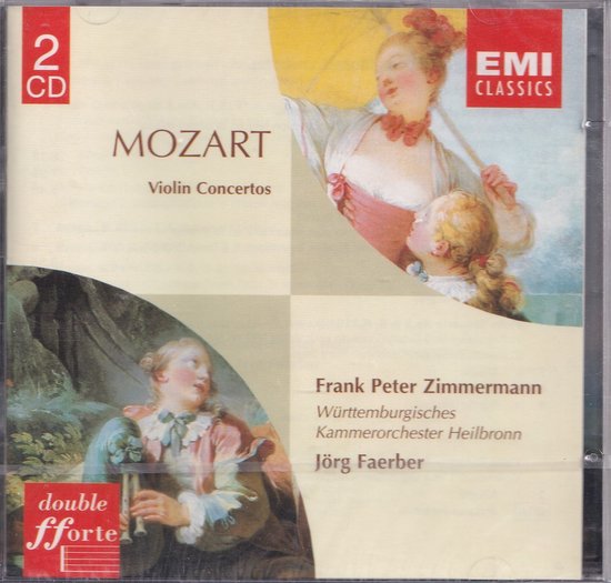 2CD Violin Concertos - Wolfgang Amadeus Mozart - Frank Peter Zimmermann (viool), Württembergisches Kammerorchester Heilbronn o.l.v. Jörg Faeber