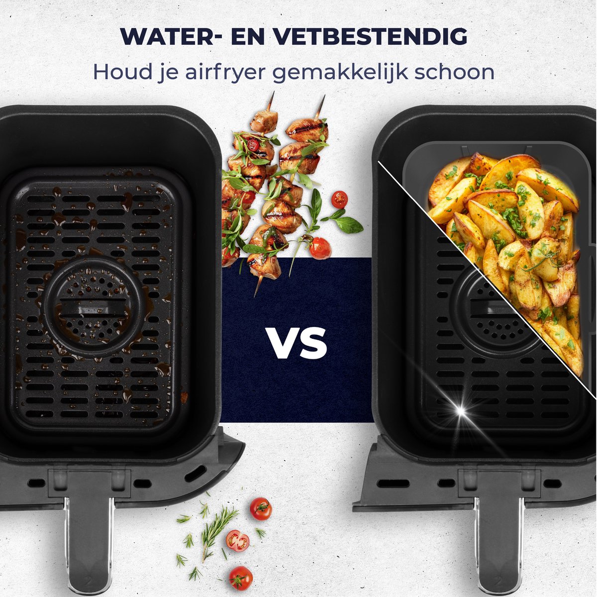 Fentic Airfryer Accessoires - Geschikt voor Dual Airfryers - Voor Ninja Foodi Max Dual Zone AF300EU AF400EU – 7.6L tot 9.5L - Met Airfryer Siliconen Bakje (2 stuks) — afbeelding 5