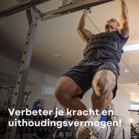 AJ-Sports Verstelbaar Gewichtsvest 10kg - Gewichtsvesten - Weight vest - Gewichten - Krachttraining & Crossfit Trainingsvest - Hardlopen - Cardio - Calisthenics - Crossfit - Zwart - Geschikt vanaf maat M / L