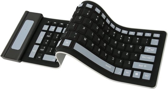 Bewinner Opvouwbaar USB-siliconen toetsenbord, 85 toetsen, kleurrijk