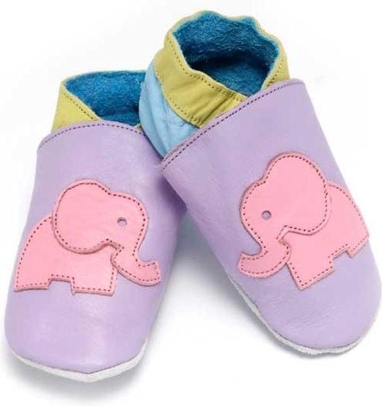 Baby Dutch - babyslofjes - roze olifant - lila
