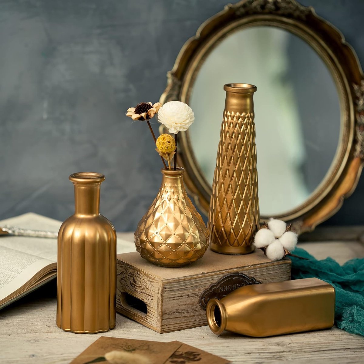 Nordic Glazen Vaas Creatieve Gradiënt Vaas Gouden Nordic Glazen Vaas Creatieve Gradiënt Vaas Gouden