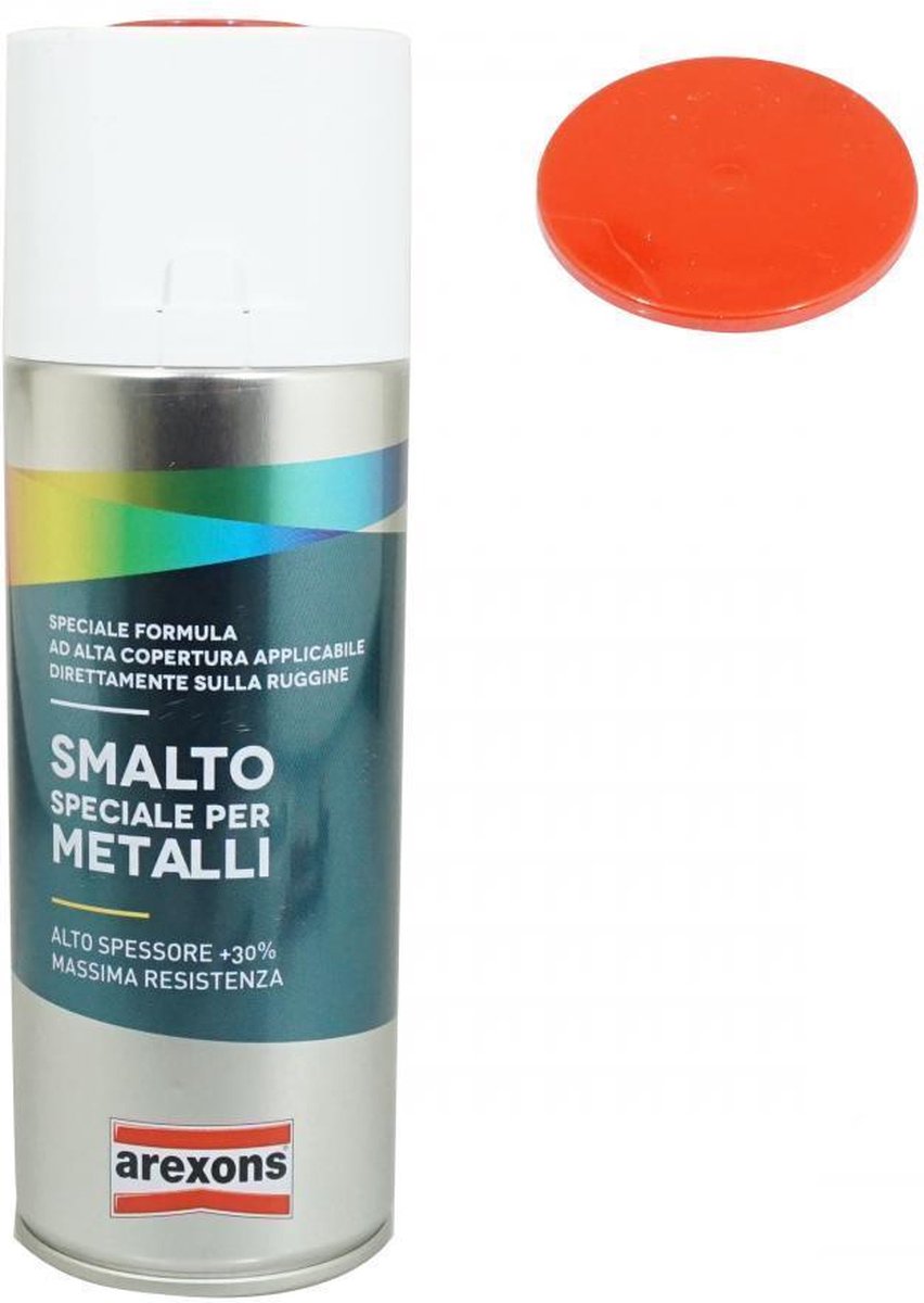 Bombe de peinture Arexon spécial métal 3209 rouge feu RAL 3000 pour auto moto scooter quad Neuf