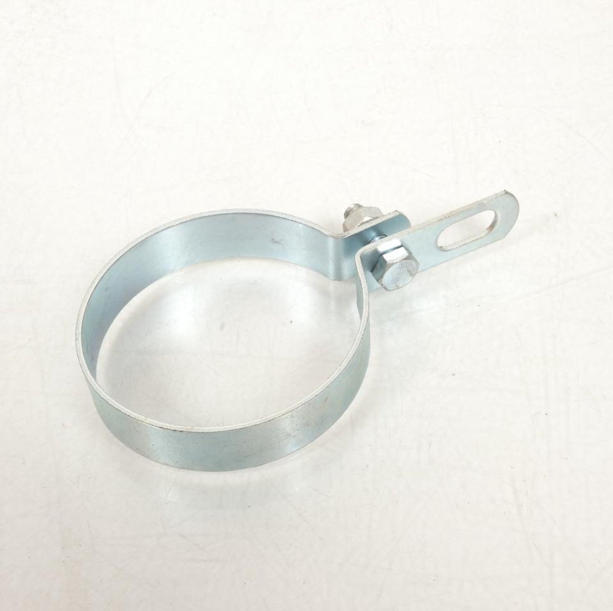 Collier support pot échappement pour deux roues Ø57mm Ø8.5 H16mm Gris Neuf