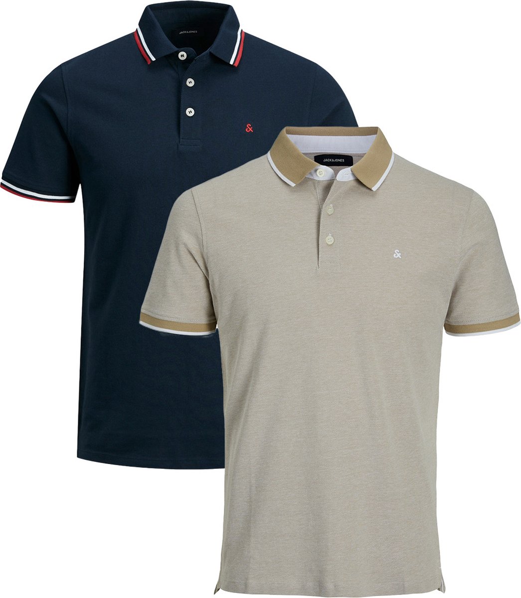 Jack & Jones Heren poloshirt 2 pack Paulos - Slim Fit