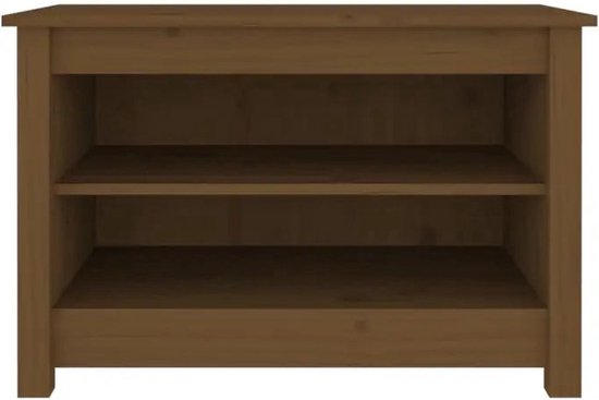 vidaXL Meuble à chaussures en pin massif marron miel Banc à chaussures - Meuble à chaussures - Bois de Grenoble - Meuble à chaussures en bois - Meubilair marron miel - Unité de rangement - Décoration intérieure