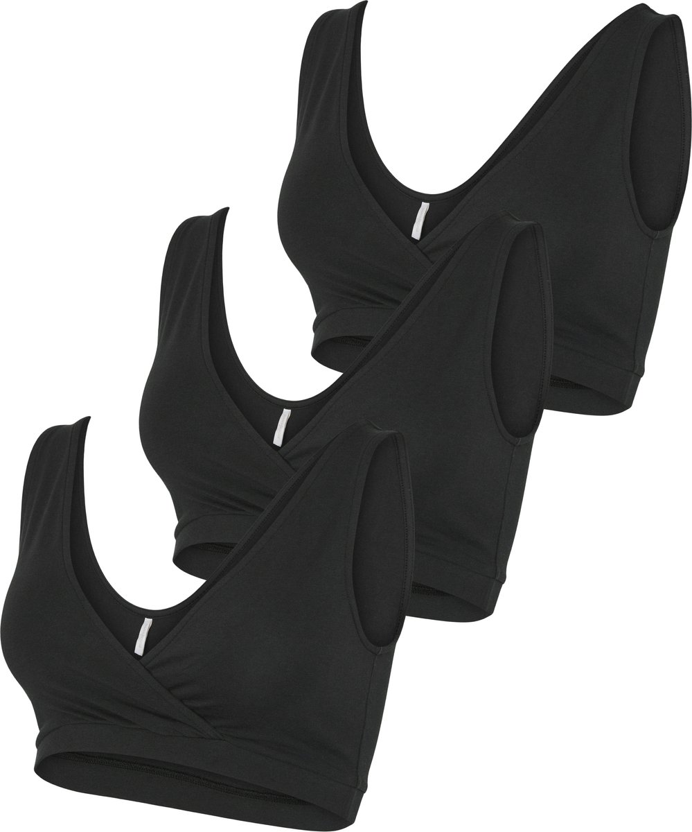 Mamalicious MLMELISA BRA 2F 3-P - Dames - Bh's Black